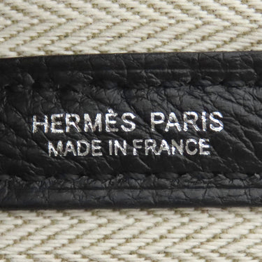 エルメス HERMES ガーデンパーティーPM ブラック ネゴンダ トートバッグ シルバー金具 黒