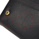 プラダ PRADA リボン フラップ ウォレット 1MH132 ブラック サフィアーノレザー 長財布 ゴールド金具 黒 SAFFIANO FIOCCO