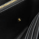 プラダ PRADA リボン フラップ ウォレット 1MH132 ブラック サフィアーノレザー 長財布 ゴールド金具 黒 SAFFIANO FIOCCO