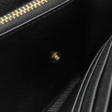 プラダ PRADA リボン フラップ ウォレット 1MH132 ブラック サフィアーノレザー 長財布 ゴールド金具 黒 SAFFIANO FIOCCO