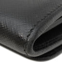 プラダ PRADA リボン フラップ ウォレット 1MH132 ブラック サフィアーノレザー 長財布 ゴールド金具 黒 SAFFIANO FIOCCO