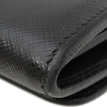 プラダ PRADA リボン フラップ ウォレット 1MH132 ブラック サフィアーノレザー 長財布 ゴールド金具 黒 SAFFIANO FIOCCO