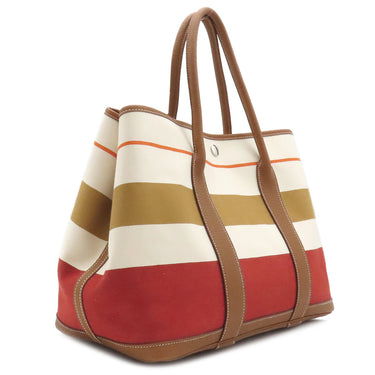 エルメス HERMES ガーデンパーティーPM マルチカラー×ゴールド ネゴンダ トワルトランザットロカバール トートバッグ シルバー金具