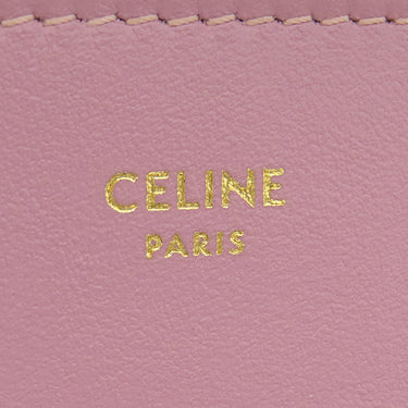 セリーヌ CELINE トリオンフ コイン入れ付き コンパクトウォレット 10I653DPV ピンク レザー 三つ折り財布 ゴールド金具