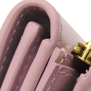 セリーヌ CELINE トリオンフ コイン入れ付き コンパクトウォレット 10I653DPV ピンク レザー 三つ折り財布 ゴールド金具