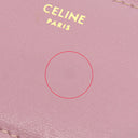 セリーヌ CELINE トリオンフ コイン入れ付き コンパクトウォレット 10I653DPV ピンク レザー 三つ折り財布 ゴールド金具