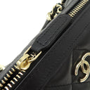 シャネル CHANEL マトラッセ ミニボストン AP4411 ブラック ラムスキン 2WAYバッグ ゴールド金具 黒 チェーンショルダー