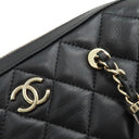 シャネル CHANEL マトラッセ ミニボストン AP4411 ブラック ラムスキン 2WAYバッグ ゴールド金具 黒 チェーンショルダー
