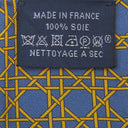 エルメス HERMES ツイリー ブルーペトロール×ゴールド シルク スカーフ 【LES VOITURES A TRANSFORMATION/折り畳み式幌の馬車】