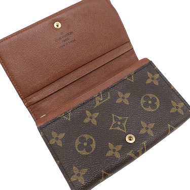 ルイヴィトン LOUIS VUITTON ポルトモネ ビエトレゾール M61730 モノグラム モノグラムキャンバス 二つ折り財布 ゴールド金具 茶
