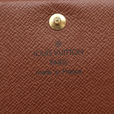 ルイヴィトン LOUIS VUITTON ポルトモネ ビエトレゾール M61730 モノグラム モノグラムキャンバス 二つ折り財布 ゴールド金具 茶
