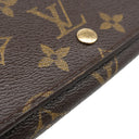 ルイヴィトン LOUIS VUITTON ポルトモネ ビエトレゾール M61730 モノグラム モノグラムキャンバス 二つ折り財布 ゴールド金具 茶