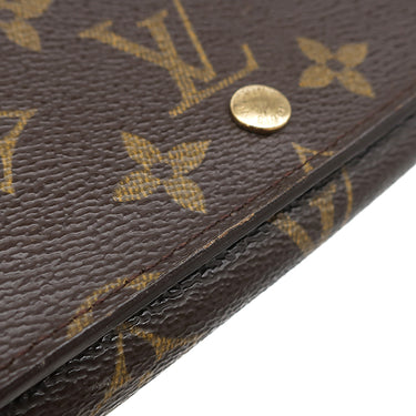 ルイヴィトン LOUIS VUITTON ポルトモネ ビエトレゾール M61730 モノグラム モノグラムキャンバス 二つ折り財布 ゴールド金具 茶