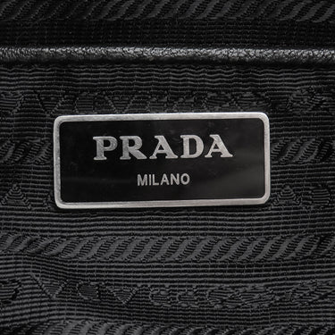 プラダ PRADA トライアングルロゴ 1BC421 ブラック ナイロン ショルダーバッグ シルバー金具 黒 三角ロゴ VELA