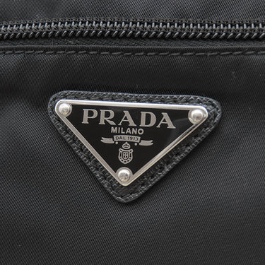 プラダ PRADA トライアングルロゴ 1BC421 ブラック ナイロン ショルダーバッグ シルバー金具 黒 三角ロゴ VELA