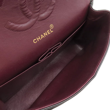 シャネル CHANEL マトラッセ 25 フラップバッグ A01112 ブラック ラムスキン ショルダーバッグ ゴールド金具 黒 ダブルフラップ ダブルチェーン