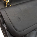 シャネル CHANEL マトラッセ 25 フラップバッグ A01112 ブラック ラムスキン ショルダーバッグ ゴールド金具 黒 ダブルフラップ ダブルチェーン