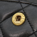 シャネル CHANEL マトラッセ 25 フラップバッグ A01112 ブラック ラムスキン ショルダーバッグ ゴールド金具 黒 ダブルフラップ ダブルチェーン