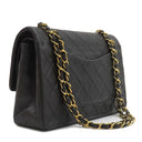 シャネル CHANEL マトラッセ 25 フラップバッグ A01112 ブラック ラムスキン ショルダーバッグ ゴールド金具 黒 ダブルフラップ ダブルチェーン