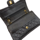 シャネル CHANEL マトラッセ 25 フラップバッグ A01112 ブラック ラムスキン ショルダーバッグ ゴールド金具 黒 ダブルフラップ ダブルチェーン