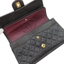 シャネル CHANEL マトラッセ 25 フラップバッグ A01112 ブラック ラムスキン ショルダーバッグ ゴールド金具 黒 ダブルフラップ ダブルチェーン