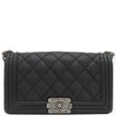 シャネル CHANEL ボーイシャネル ワイルドステッチ チェーンショルダー A67086 ブラック レザー ショルダーバッグ ヴィンテージ金具 黒