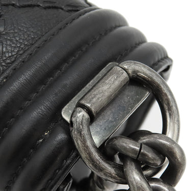 シャネル CHANEL ボーイシャネル ワイルドステッチ チェーンショルダー A67086 ブラック レザー ショルダーバッグ ヴィンテージ金具 黒