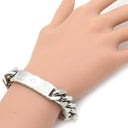 ルイヴィトン LOUIS VUITTON チェーンブレスレット モノグラム M00855 シルバー 真鍮 ブレスレット