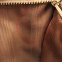 セリーヌ CELINE マカダム ミニボストン ブラウン PVC レザー ハンドバッグ ゴールド金具 茶