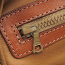 セリーヌ CELINE マカダム ミニボストン ブラウン PVC レザー ハンドバッグ ゴールド金具 茶