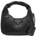 プラダ PRADA パデッド ナッパレザー バッグ 1BA384 ブラック レザー 2WAYバッグ シルバー金具 黒 ハンドバッグ ショルダー 三角ロゴプレート