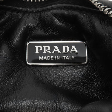 プラダ PRADA パデッド ナッパレザー バッグ 1BA384 ブラック レザー 2WAYバッグ シルバー金具 黒 ハンドバッグ ショルダー 三角ロゴプレート