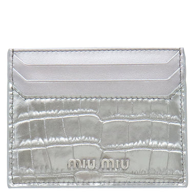 ミュウミュウ MIU MIU 型押しカードホルダー 5MC002 クロモ レザー カードケース