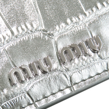 ミュウミュウ MIU MIU 型押しカードホルダー 5MC002 クロモ レザー カードケース