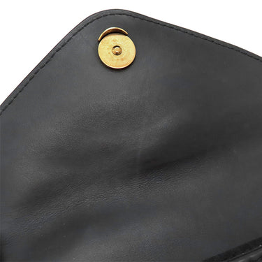 ルイヴィトン LOUIS VUITTON ニューウェーブ ミュルティ ポシェット M56461 ブラック カーフレザー ショルダーバッグ ゴールド金具 LVロゴ 黒 チェーンショルダー