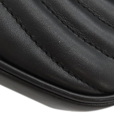 ルイヴィトン LOUIS VUITTON ニューウェーブ ミュルティ ポシェット M56461 ブラック カーフレザー ショルダーバッグ ゴールド金具 LVロゴ 黒 チェーンショルダー