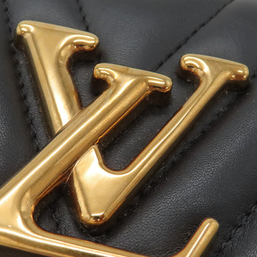 ルイヴィトン LOUIS VUITTON ニューウェーブ ミュルティ ポシェット M56461 ブラック カーフレザー ショルダーバッグ ゴールド金具 LVロゴ 黒 チェーンショルダー