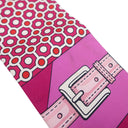 エルメス HERMES ツイリー フューシャ×ルージュ シルク スカーフ 【 CLIC CLAC MODERN CANNAGE / クリッククラック モダンカナージュ 】