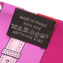 エルメス HERMES ツイリー フューシャ×ルージュ シルク スカーフ 【 CLIC CLAC MODERN CANNAGE / クリッククラック モダンカナージュ 】