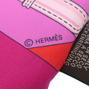 エルメス HERMES ツイリー フューシャ×ルージュ シルク スカーフ 【 CLIC CLAC MODERN CANNAGE / クリッククラック モダンカナージュ 】
