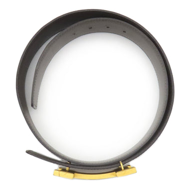 エルメス HERMES コンスタンスH ＃75 ブラック×エタン ボックスカーフ ヴォーエプソン #75 ベルト ゴールド金具 リバーシブル Hバックル 黒 グレー