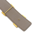 エルメス HERMES コンスタンスH ＃75 ブラック×エタン ボックスカーフ ヴォーエプソン #75 ベルト ゴールド金具 リバーシブル Hバックル 黒 グレー
