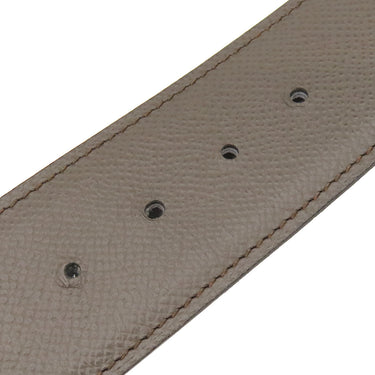 エルメス HERMES コンスタンスH ＃75 ブラック×エタン ボックスカーフ ヴォーエプソン #75 ベルト ゴールド金具 リバーシブル Hバックル 黒 グレー