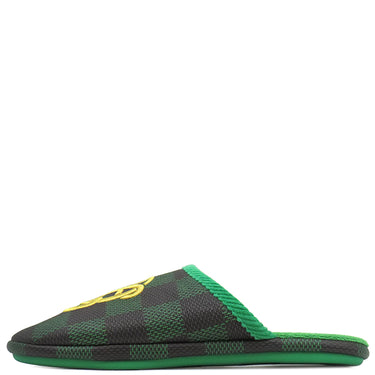 ルイヴィトン LOUIS VUITTON LVパレスライン スリッパ ミュール 1ACN7H グリーン カーフ ラバー #10 靴 ダミエ 低反発インソール