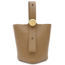 ロエベ LOEWE ペブル バケットバッグ ミニ AANBBBMX01 オーク スムースカーフ 2WAYバッグ ゴールド金具 茶 ハンドバッグ ショルダーバッグ