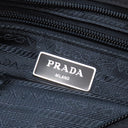 プラダ PRADA 三角ロゴ ネイビー ナイロン ショルダーバッグ シルバー金具 紺 テスートナイロン