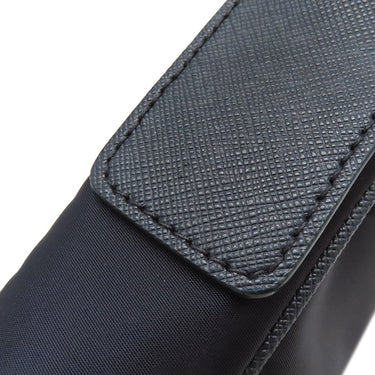 プラダ PRADA 三角ロゴ ネイビー ナイロン ショルダーバッグ シルバー金具 紺 テスートナイロン
