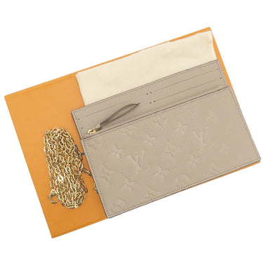 ルイヴィトン LOUIS VUITTON ポシェット フェリシー M68697 トゥルトレール モノグラムアンプラント チェーンウォレット ゴールド金具 ベージュ チェーンショルダー