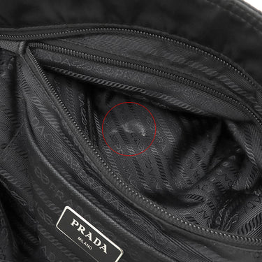 プラダ PRADA VELA 2way トートバッグ 1BG387 ブラック ナイロン 2WAYバッグ シルバー金具 黒 ショルダー