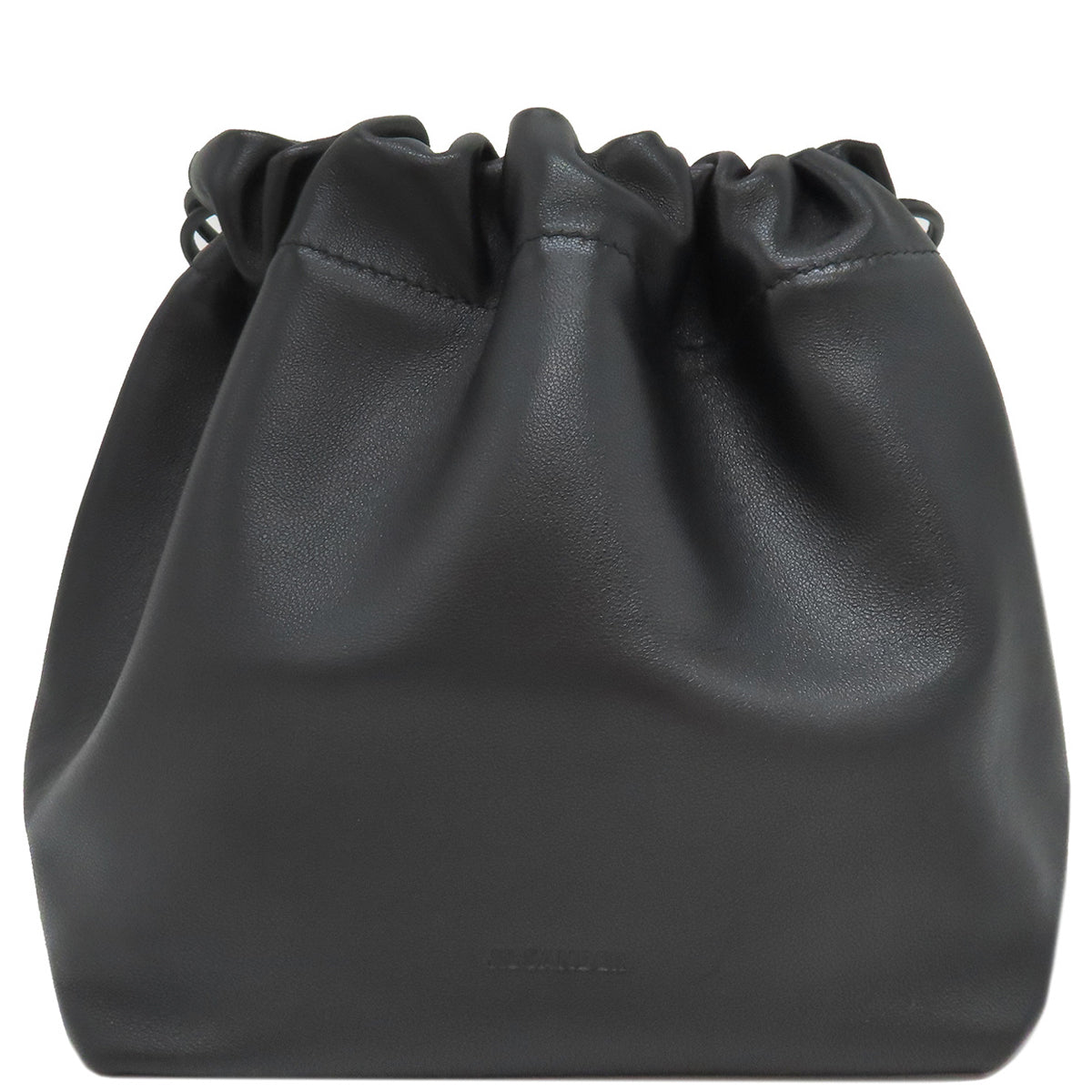 JIL SANDER レザー ショルダーバッグ 巾着 ブラック ジルサンダー Jil